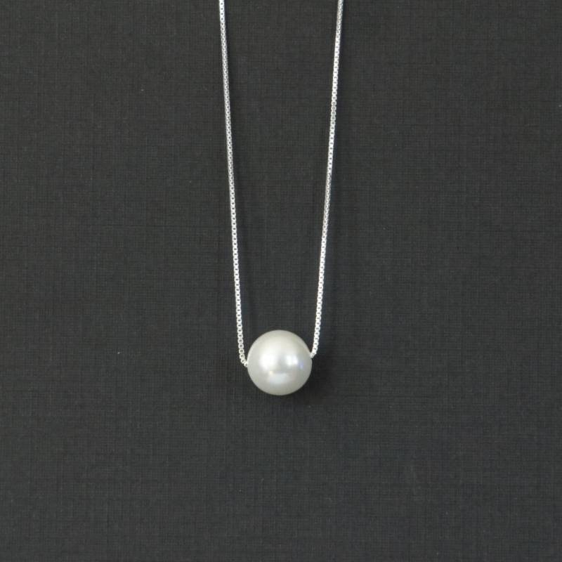 Set, Brautperlen Halsketten, Perlenimitat, 10mm, 18 Zoll Box Chain, Brautjungfer Blumenmädchen Hochzeit Halsketten von kyooziAccessories