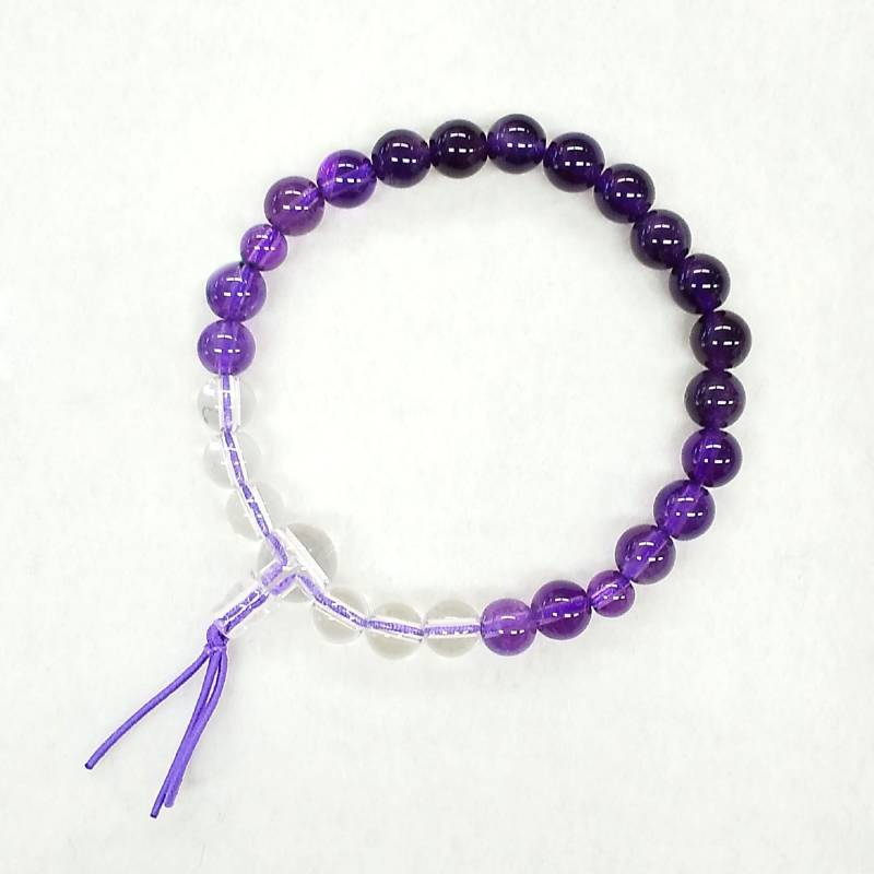 Amethyst Abstufung Armband Gebetskette Naturstein Kyoto Uda92 von kyotoasahiya