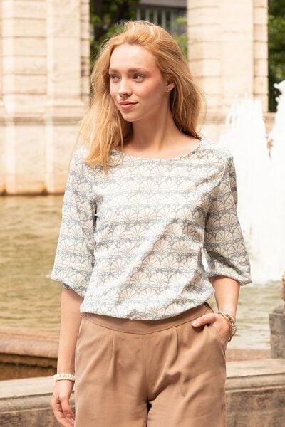 l'amour est bleu Bedruckte Bluse aus Bio-Baumwolle von l'amour est bleu