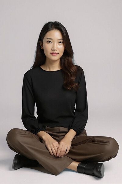 l'amour est bleu Boho Langarmshirt aus Tencel Jersey von l'amour est bleu