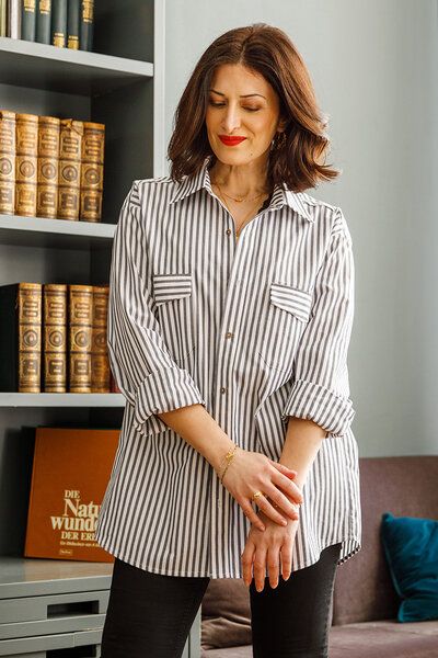 l'amour est bleu Damen Hemd Modell Ellen aus Bio-Baumwolle von l'amour est bleu