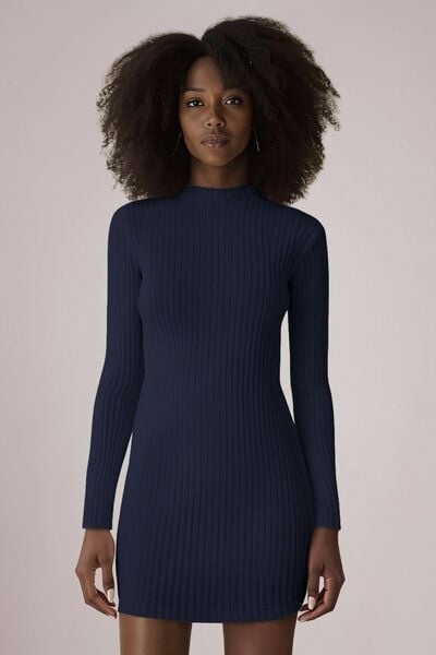 l'amour est bleu Geripptes Kleid aus Bio-Baumwolle von l'amour est bleu