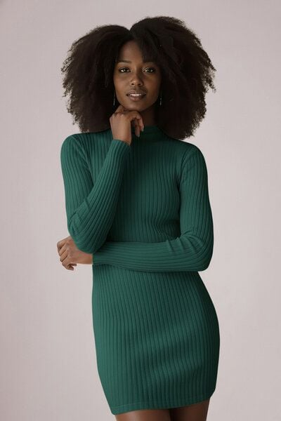 l'amour est bleu Geripptes Kleid aus Bio-Baumwolle von l'amour est bleu