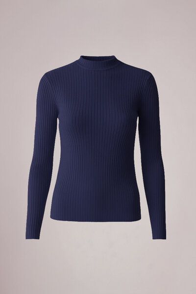 l'amour est bleu Geripptes Langarmshirt aus Bio-Baumwolle von l'amour est bleu