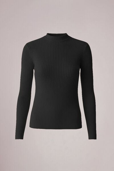 l'amour est bleu Geripptes Langarmshirt aus Bio-Baumwolle von l'amour est bleu