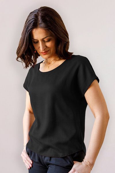 l'amour est bleu Kurzarmbluse aus Tencel von l'amour est bleu