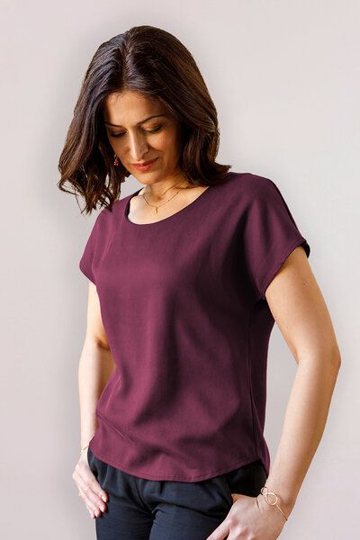 l'amour est bleu Kurzarmbluse aus Tencel von l'amour est bleu