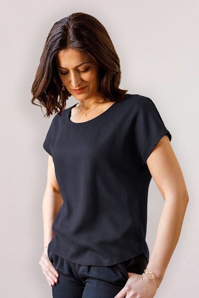 l'amour est bleu Kurzarmbluse aus Tencel von l'amour est bleu