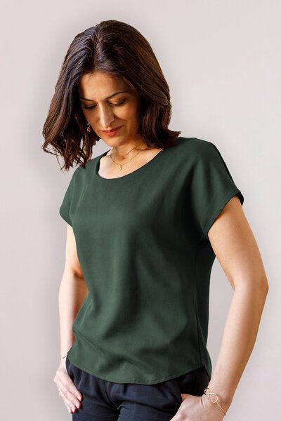 l'amour est bleu Kurzarmbluse aus Tencel von l'amour est bleu