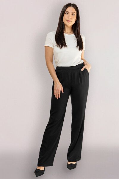 l'amour est bleu Gerade Bundfaltenhose aus Tencel von l'amour est bleu