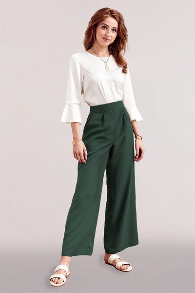 l'amour est bleu Weite Bundfaltenhose aus Tencel von l'amour est bleu