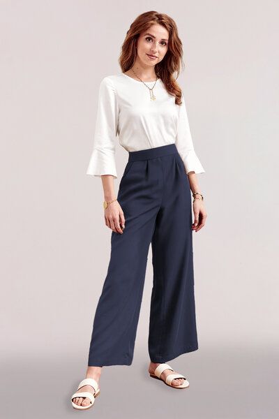 l'amour est bleu Weite Bundfaltenhose aus Tencel von l'amour est bleu