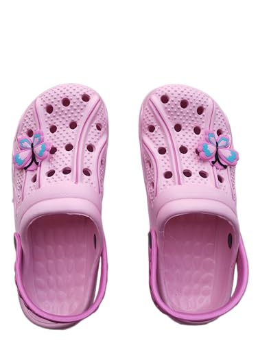 Clogs Hausschuhe Kinder Mädchen Unisex Sabot Gummi Leicht Meer Strand Pool Hausschuhe Schuhe Sandalen, Rosa, 24 EU von l&j