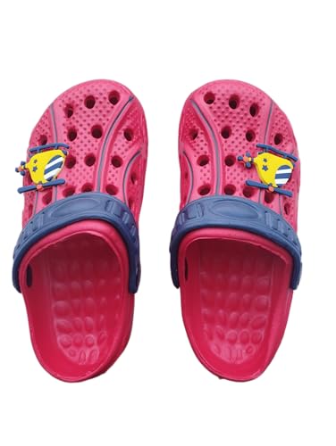 Clogs Hausschuhe Kinder Mädchen Unisex Sabot Gummi Leicht Meer Strand Pool Hausschuhe Schuhe Sandalen, rot, 28 EU von l&j