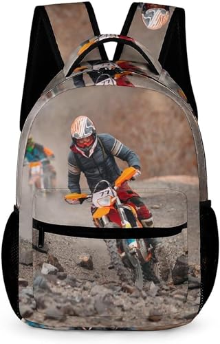 Christmas Motorrad-Rucksack Für Kinder Jungen Mädchen Fahrrad Motocross Daypack Rucksäcke Schulrucksack, Schultasche Travel Bookbag (Christmas2,29.4x20x40cm) von lFTEGUFKXS