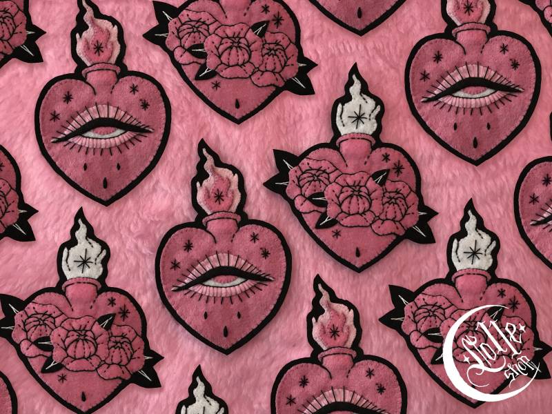 Sacred Heart | Aufnäher Neu von lOll3SHOP