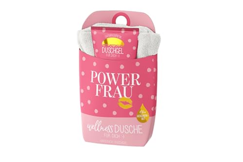 la Vida Wellness-Dusche Geschenkset Duschgel+Baumwoll-Handtuch, Serie-Mädels (POWERFRAU) von La Vida