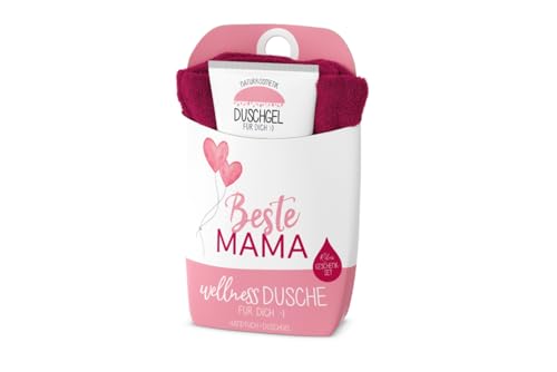 la Vida Wellness-Dusche Geschenkset Duschgel+Baumwoll-Handtuch für Mama + Papa (Beste Mama) von La Vida
