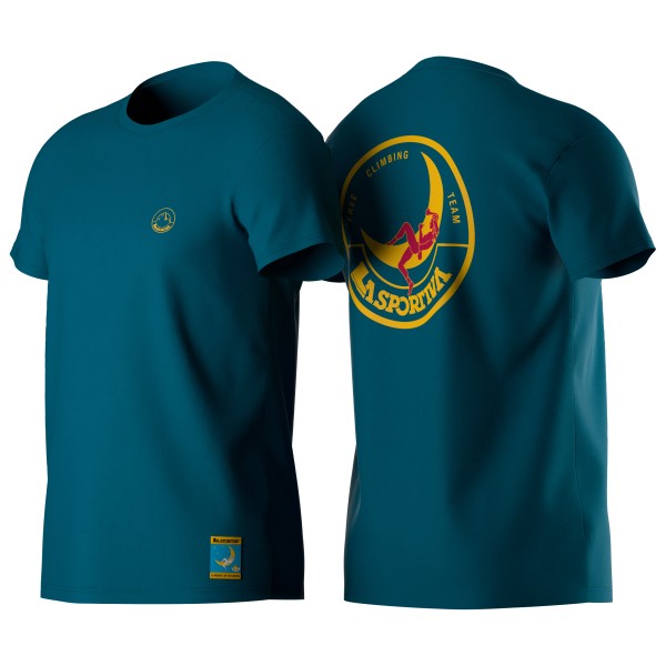 La Sportiva - Climbing On The Moon - T-Shirt Gr L blau von la sportiva