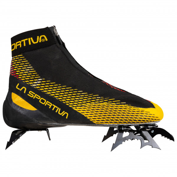 La Sportiva - Mega Ice Evo - Steigeisen Gr 45 schwarz/gelb von la sportiva