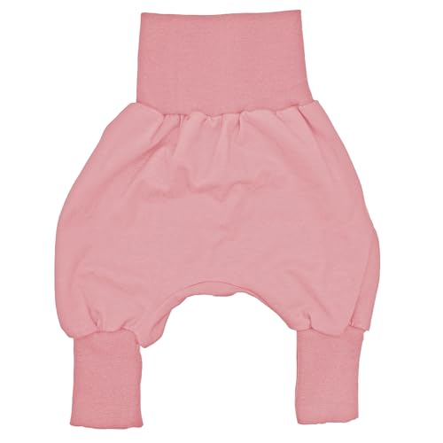 la.nunu Hose für Kinder - Einfarbig Rosa 50-56 - Kinderhose aus Baumwolle - Handarbeit - Baby Jungen Mädchen Pumphose Jogginghose Haremshose Mitwachshose von la.nunu