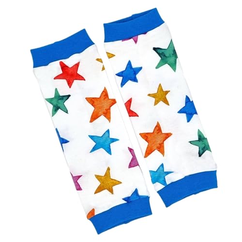 la.nunu Stulpen - Bunte Sterne 6-8 Jahre - Beinstulpen für Babys und Kinder aus Baumwolle - Handarbeit - Kinderstulpen und Babystulpen für Mädchen von la.nunu