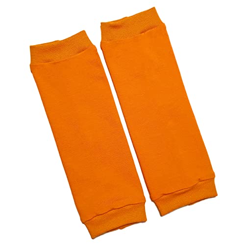 la.nunu Stulpen - Einfarbig Orange 2-3 Jahre - Kinderstulpen aus Baumwolle - Handarbeit - Jungen Mädchen Unifarben Baby Kinder Beinstulpen Babystulpen von la.nunu