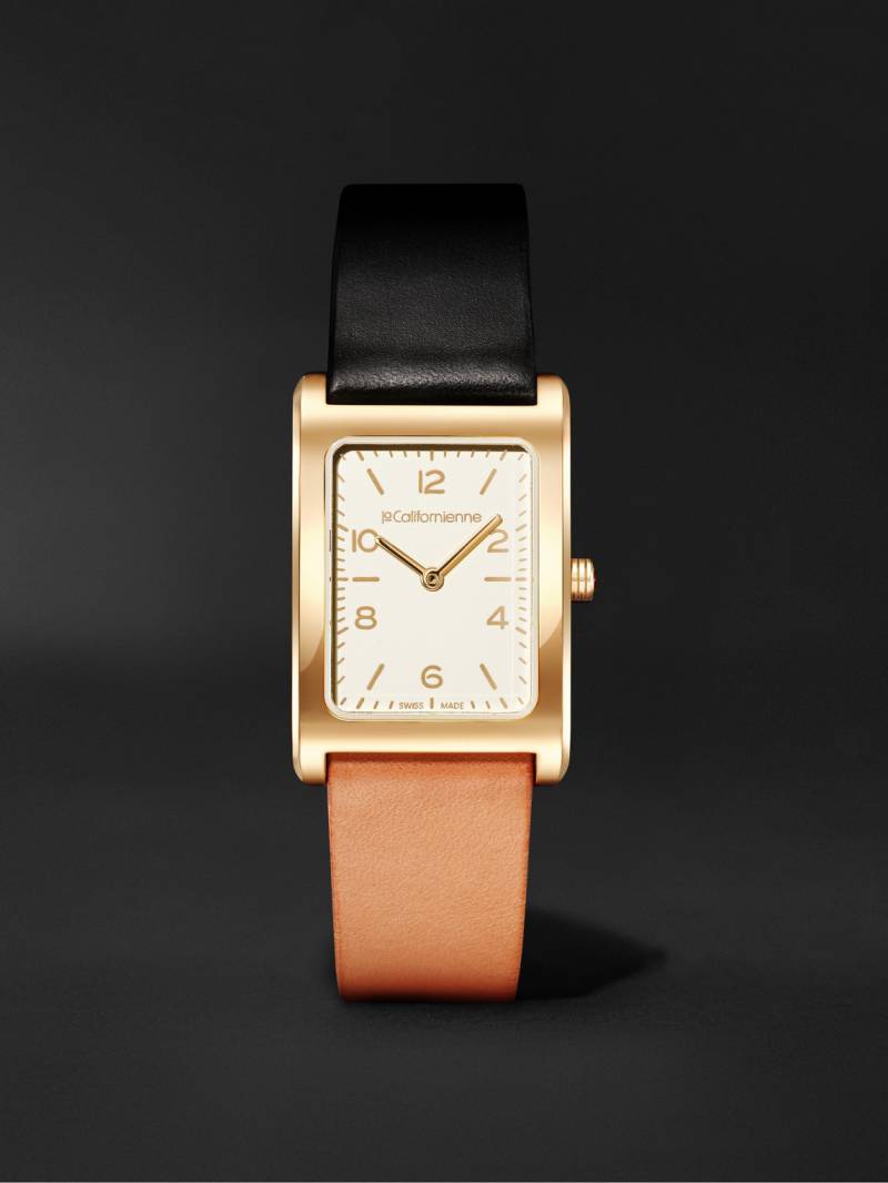 La Californienne - Daybreak 24mm Gold-Plated and Leather Watch, Ref. No. YG DB-05 Half n Half - Men - Neutrals von La Californienne