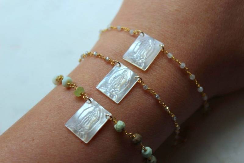 Virgin Mary Armband, Jungfrau Maria Schmuck, Rosenkranzarzwelett, Rosenkranzkette Scapular Taufe Geschenk, Bestätigung Geschenk von laalee