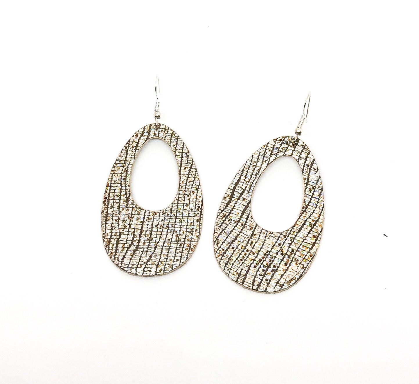 Ohrringe "The Eggy" Silber Und Braun Hand Made von labananejauneshop