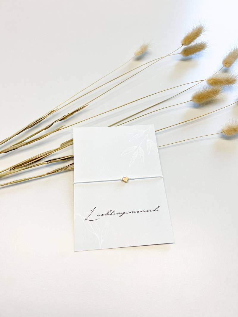 Postkarte Mit Herz-Armband. Grußkarten/Geschenkkarte Für Beste Freundin/Trauzeugin/Schwester. Karte Freundschaftsarmband von labellery