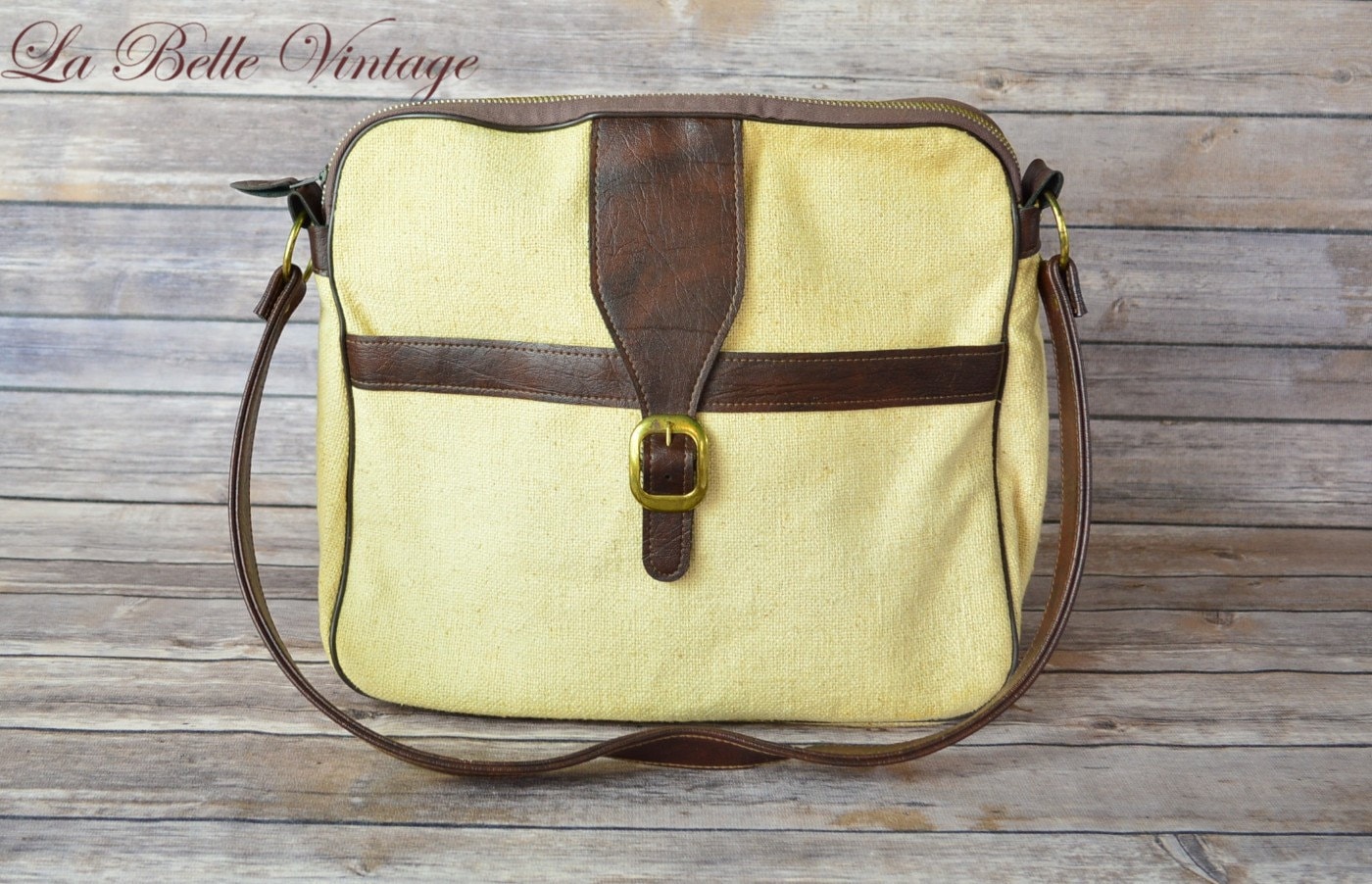 Leinen & Vegan Leder Tasche ~ Vintage 1970Er Boho Messenger Schultertasche Handtasche Leinen & Vegan Leder Tasche ~ Vintage 1970Er Boho Messenger Schultertasche Handtasche von labellevintage