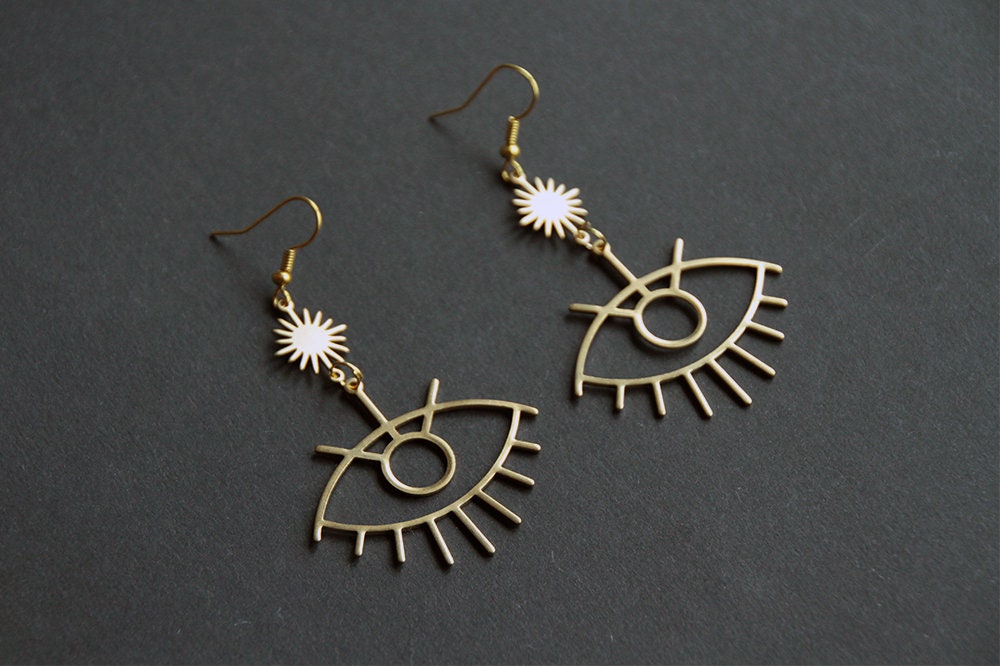 Astre #1 Ohrringe Sonne Auge Sun Eye Astre #1 Ohrringe Sonne Auge Sun Eye von laboiteamonstres