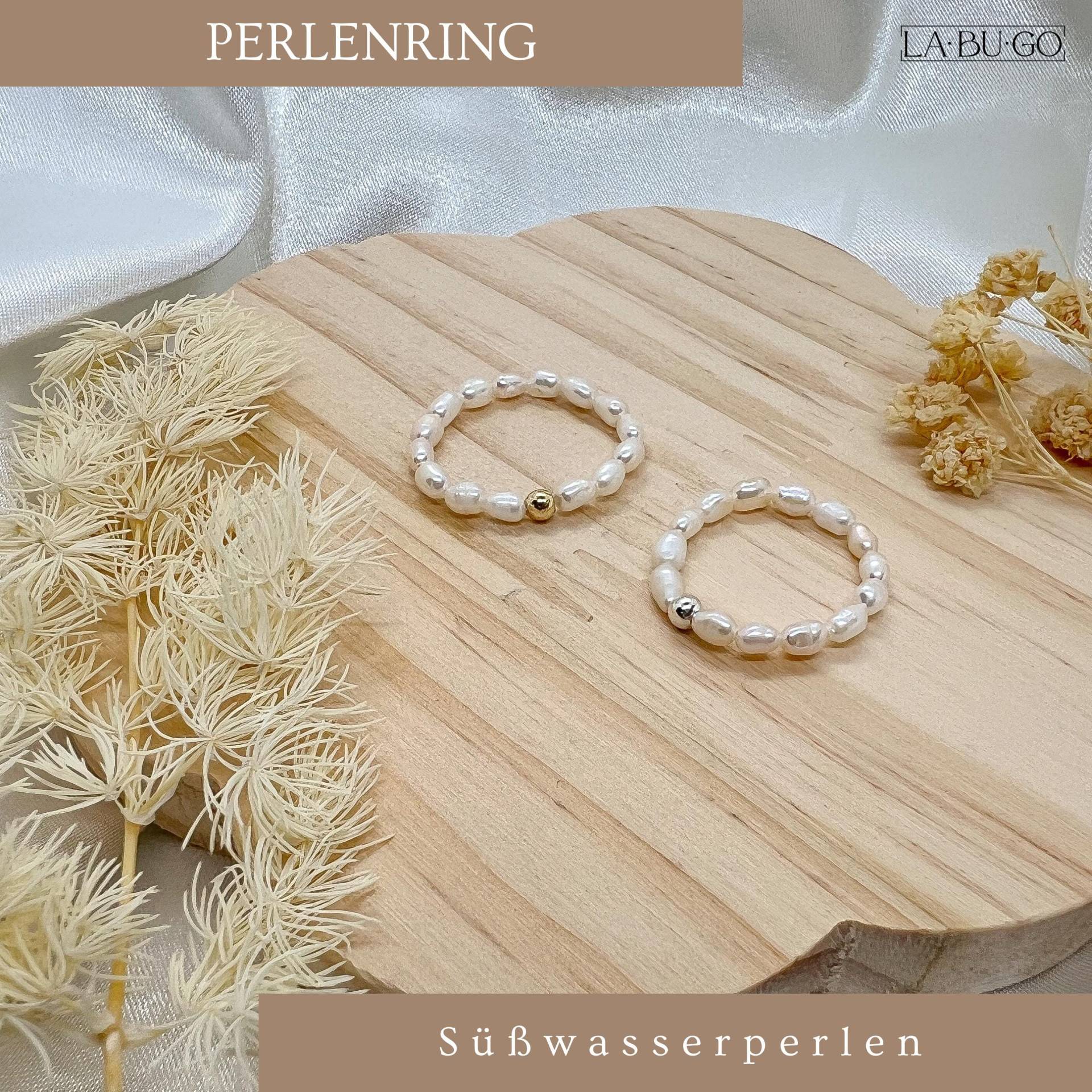 Perlenring | Elastisch Und Filigran Süßwasserperlen Silber Oder Gold Perlenring | Elastisch Und Filigran Süßwasserperlen Silber Oder Gold von labugo