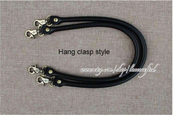 1 Paar 36 cm 56 Länge Echtleder Taschengriff Schultertasche Griffe Geldbörse Griff Schwarz Hang Spange Für Tote Münze Handtasche Clutch von lacecrafted