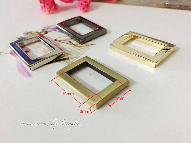 10 Stück 0, 75 Zoll Legierung Rechteck Schieber Schnallen Geteilten Schleife Ringe Metall Für Tasche Handtasche Machen von lacecrafted