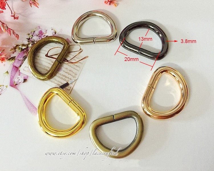 20 Stück 2, 0 cm(0, 78 Inch(0, 78 Inch Innendurchmesser Bronze Splitter Gebürstetes Messing Gunmetall Hell Golden Kleine Tasche Geldbörse von lacecrafted