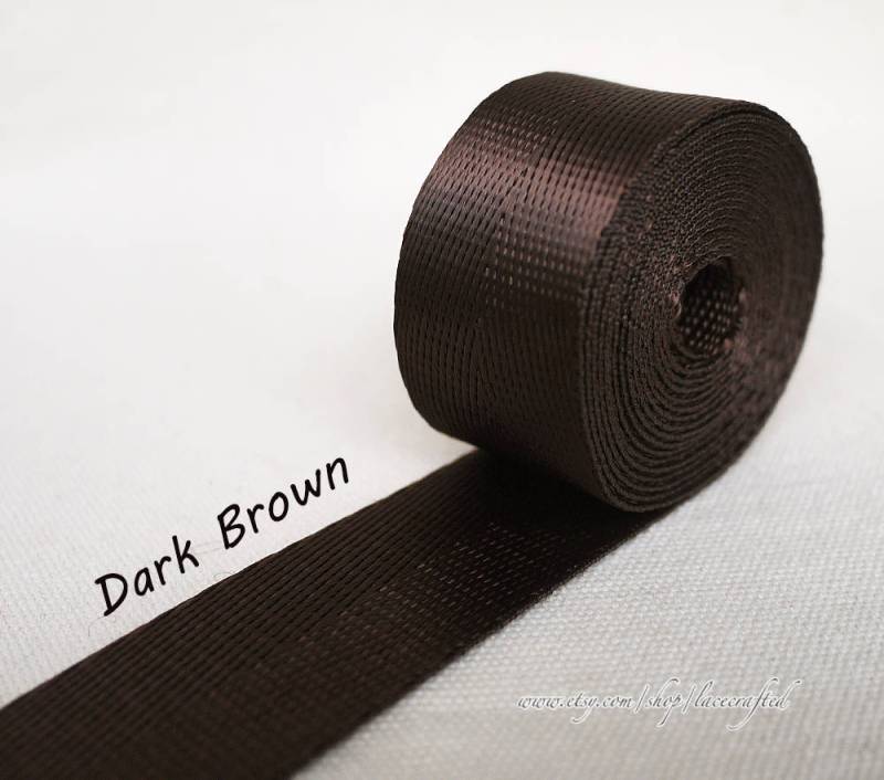 5 Meter 1, 25 Zoll/32mm Breite Dunkle Braune Gurtband Schlüssel Bunt Fob Tasche Gurt Geldbörse Nylon Gürtel Griff von lacecrafted