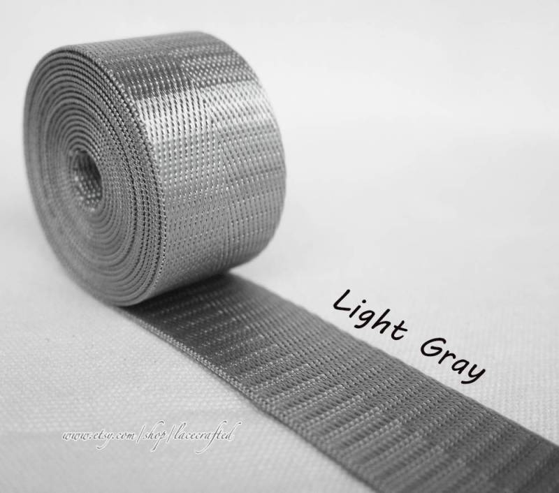 5 Meter 1, 25 Zoll/32mm Breite Leicht Grau Nylon Gurtband Bunt Schlüsselanhänger Tasche Gurt Geldbörse Gürtel Griff von lacecrafted