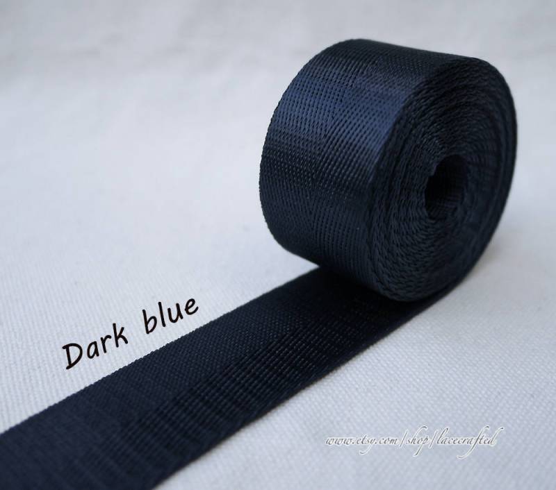 5 Meter 1, 5 Zoll/38mm Breite Dunkle Blau Nylon Gurtband Schlüssel Bunt Fob Tasche Gurt Geldbörse Gürtel Griff von lacecrafted