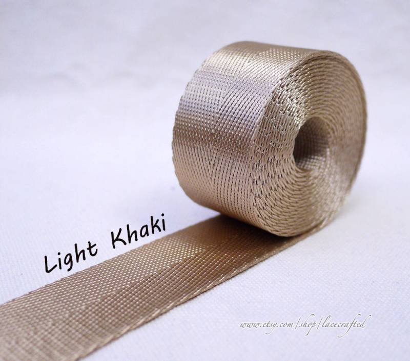 5 Meter 1, 5 Zoll/38mm Breite Light Khaki Nylon Gurtband Bunt Schlüsselanhänger Tasche Gurt Geldbörse Gürtel Griff von lacecrafted