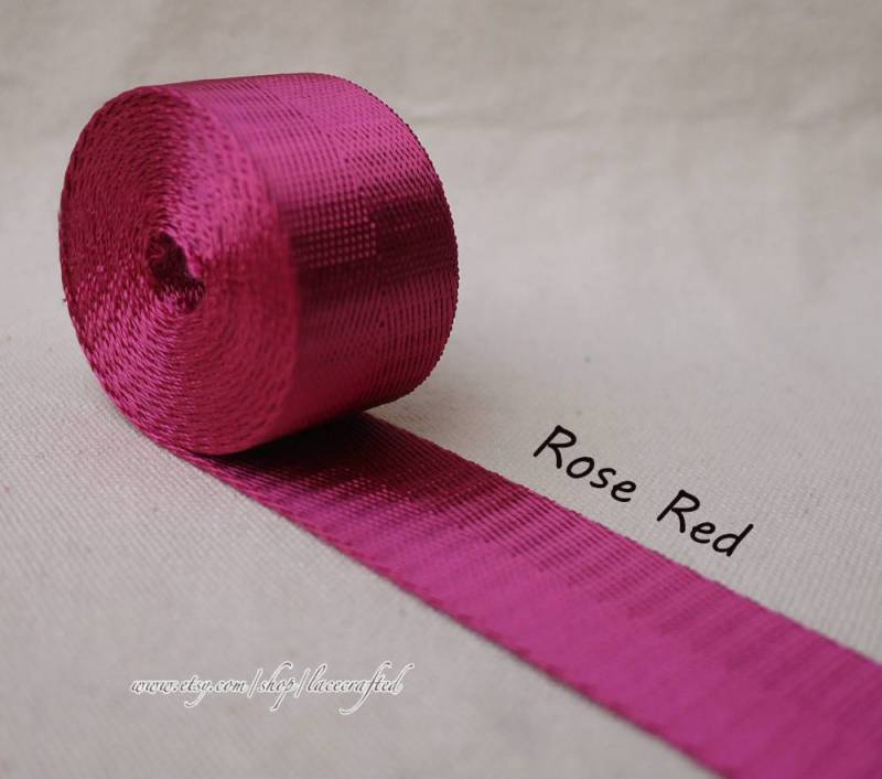 5 Meter 1 Zoll/25mm Breite Rose Rot Nylon Gurtband Bunt Schlüsselanhänger Riemen Geldbeutel Gurt Gürtel Griff von lacecrafted