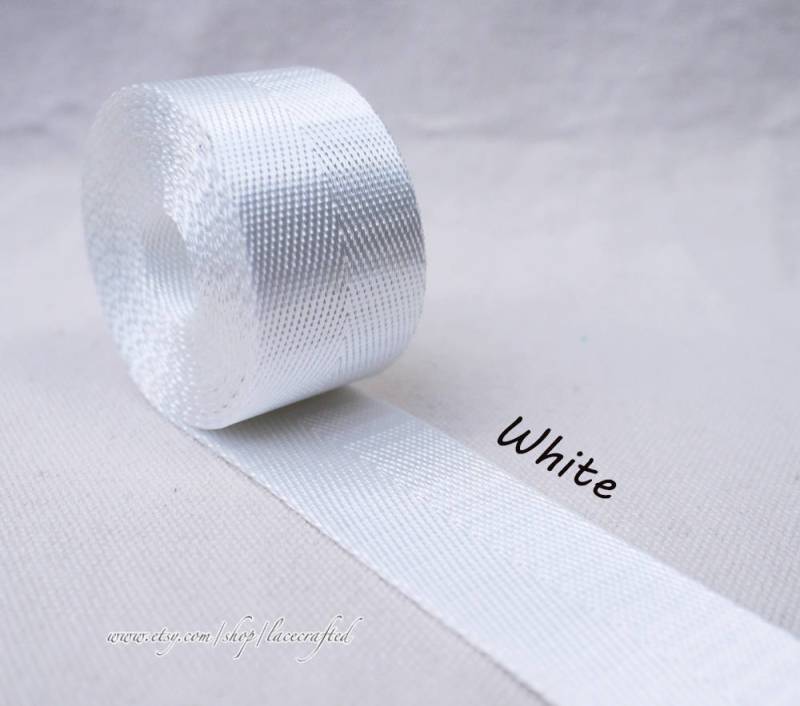 5 Meter 1 Zoll/25mm Breite Weiß Nylon Gurtband Bunt Schlüsselanhänger Riemen Geldbeutel Gurt Gürtel Griff von lacecrafted
