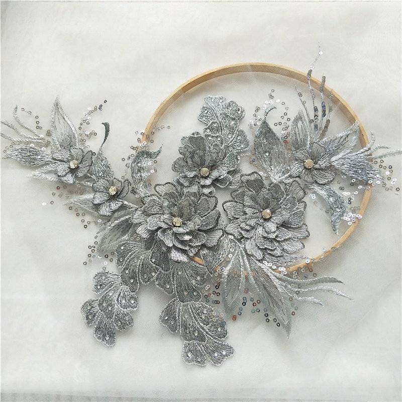 3D-Applikation Mit Strass Und Pailletten Blossom Lace Motiv Patch 11 Farben Optional 3D-Applikation Mit Strass Und Pailletten Blossom Lace Motiv Patch 11 Farben Optional von lacejamila