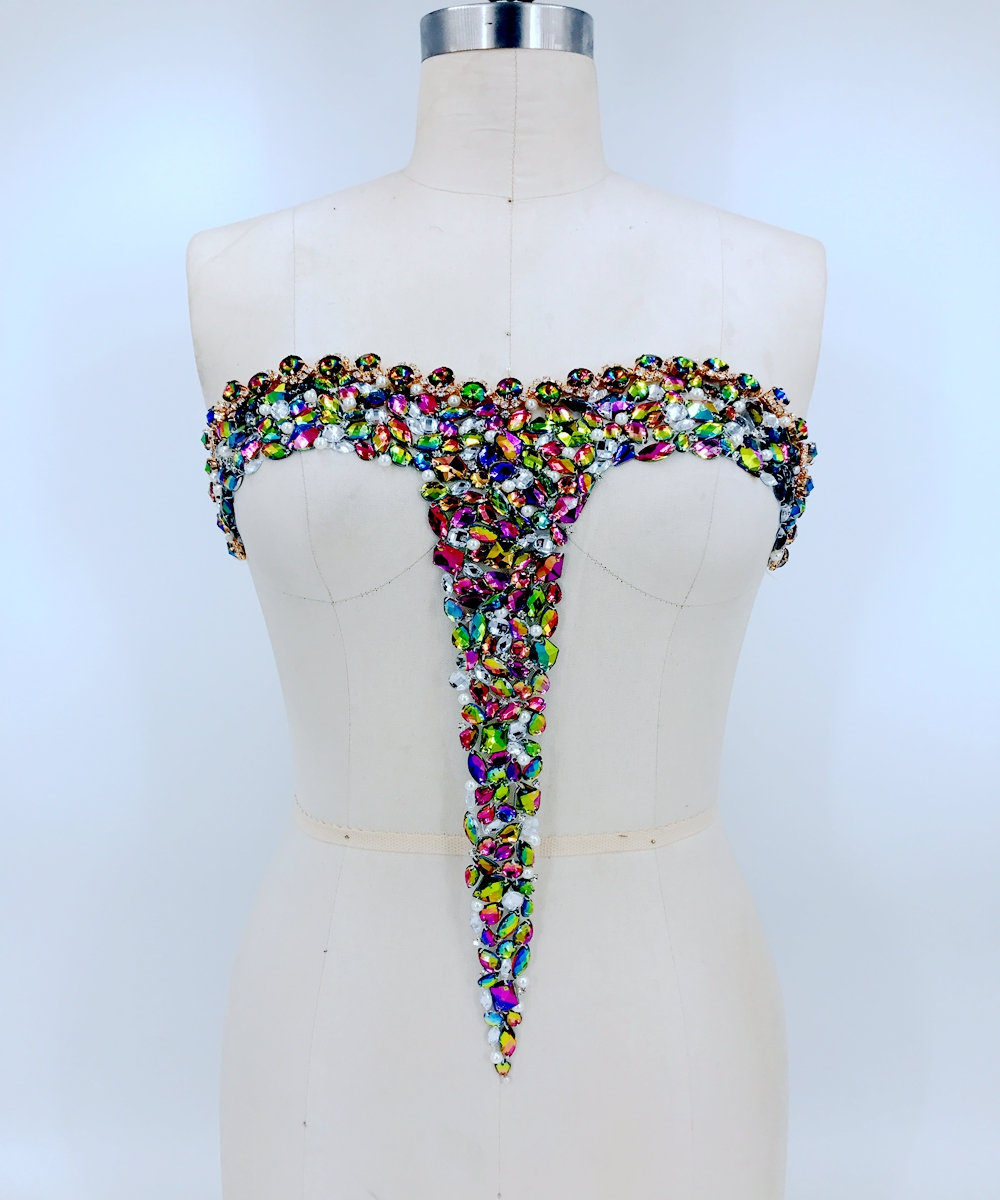 Mix-Color Strass Mieder Perlen Applikation Kristall Trimmt Hochzeitskleid Braut Verkaufen Von 1 Stück von lacejamila