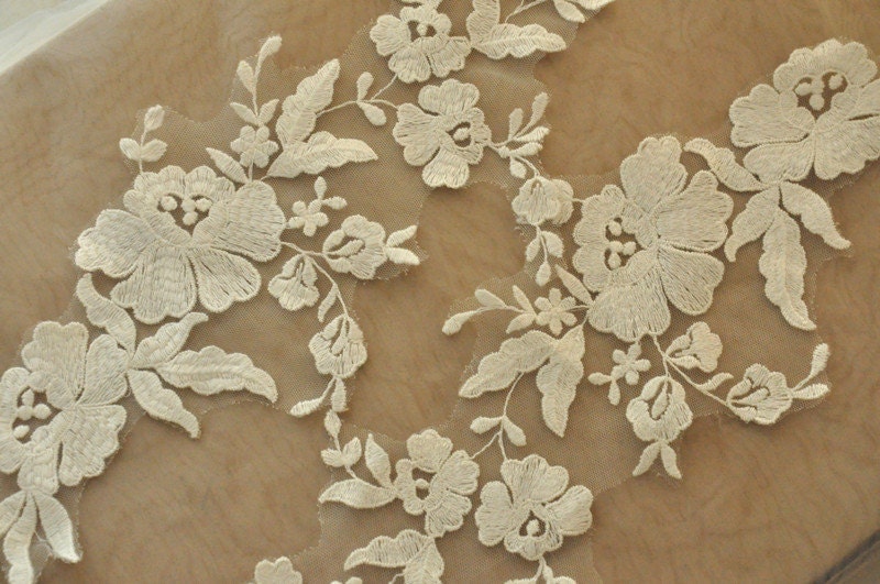5 Paar Elfenbein Braut Spitzen Applikation, Venedig Applikations-Paar Für Hochzeit, Brauthaarblumen, Schärpe 5 Paar Elfenbein Braut Spitzen Applikation, Venedig Applikations-Paar Für Hochzeit, Brauthaarblumen, Schärpe von lacetime