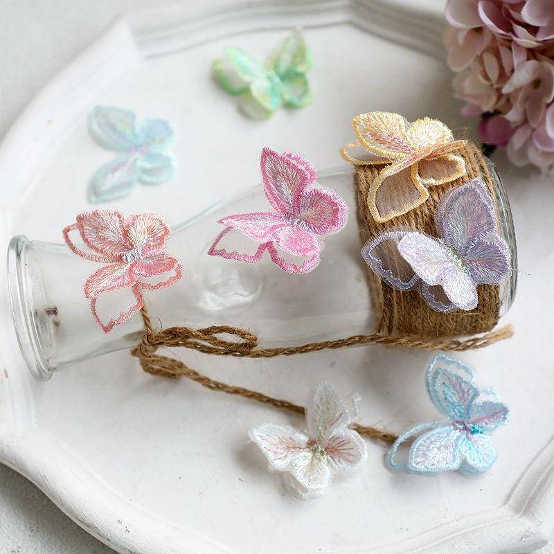 15Stk 5X4 cm Breit Gold Pink/Blau Gaze Tüll Schmetterling Stickerei Haarbeutel Dekoration Kleid Rock Hemd Spitze Applikation Patch X28C627P250123R 15Stk 5X4 cm Breit Gold Pink/Blau Gaze Tüll Schmetterling Stickerei Haarbeutel Dekoration Kleid Rock Hemd Spitze Applikation Patch X28C627P250123R von lacetrimwholesalers