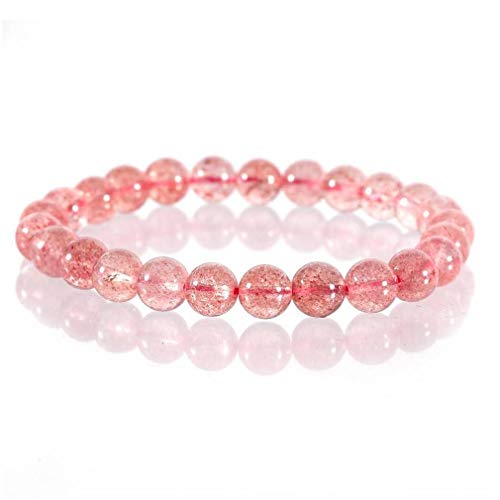 lachineuse – Armband mit Erdbeerquarzperlen – Weichheit, Entspannung und Ruhe – 25 rosa Perlen – Asiatische Traditionen – Gratis-Box – Geschenkidee zum Geburtstag, zu Weihnachten von lachineuse