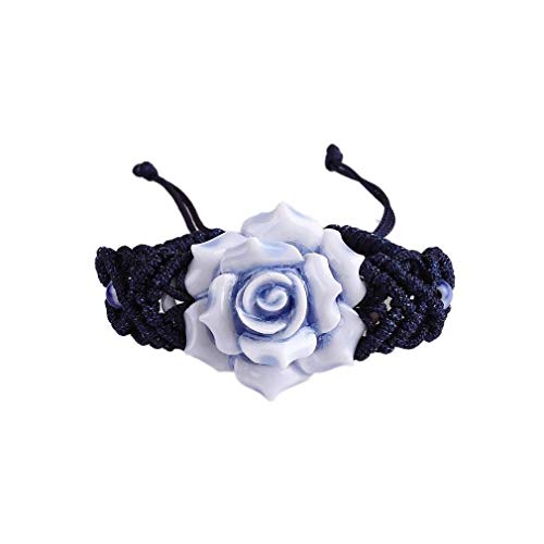lachineuse – Armband mit blauen Blumen – Raffinesse und Weichheit – Porzellan und Baumwolle – Asiatischer Schmuck – Geschenkidee für Frauen, Teenager – Asiatische Geschenkidee lachineuse – Armband mit blauen Blumen – Raffinesse und Weichheit – Porzellan und Baumwolle – Asiatischer Schmuck – Geschenkidee für Frauen, Teenager – Asiatische Geschenkidee von lachineuse