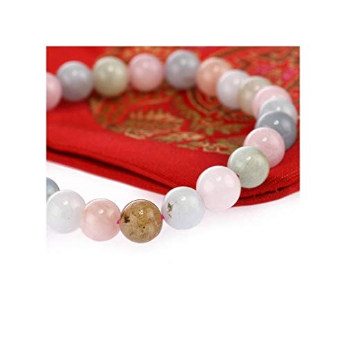 lachineuse – Armband aus Beryllperlen – Schutz und Kreativität – 24 Perlen Ø 8 mm – mehrfarbig – inklusive Satinbeutel – Geschenkidee zu Weihnachten und zum Geburtstag von lachineuse